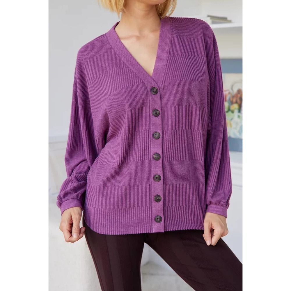 Urban Outfitters Out From Under Tuli Cardigan in Purple Size S